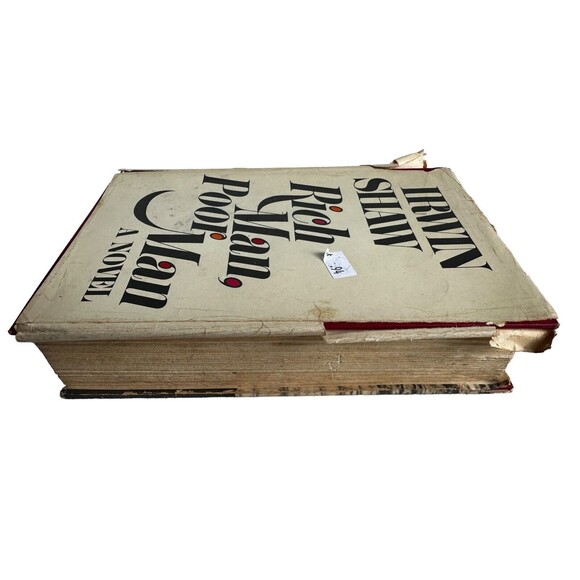 Rich Man Poor Man A Novel IRWIN SHAW Hardcover Red Dust Jacket - Picture 5 of 16